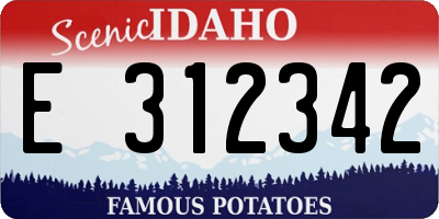 ID license plate E312342