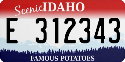 ID license plate E312343