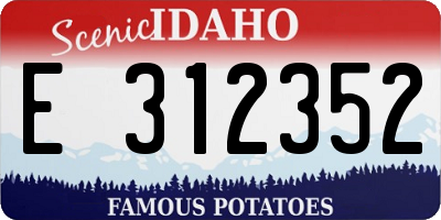 ID license plate E312352