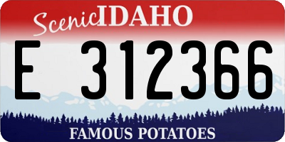 ID license plate E312366