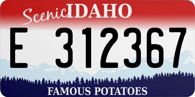 ID license plate E312367
