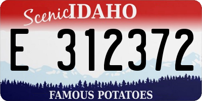 ID license plate E312372