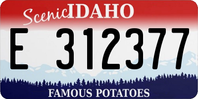 ID license plate E312377