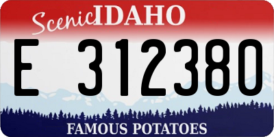 ID license plate E312380