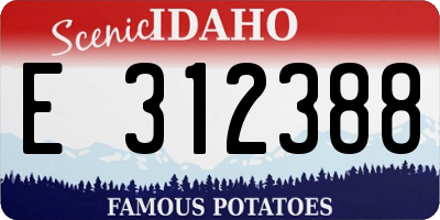 ID license plate E312388