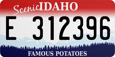 ID license plate E312396