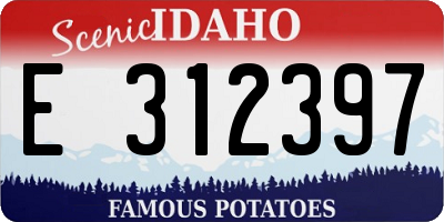 ID license plate E312397