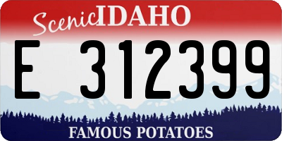 ID license plate E312399