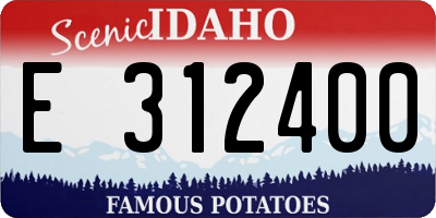 ID license plate E312400