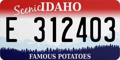 ID license plate E312403
