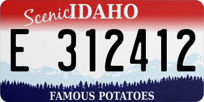 ID license plate E312412