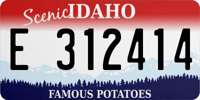 ID license plate E312414