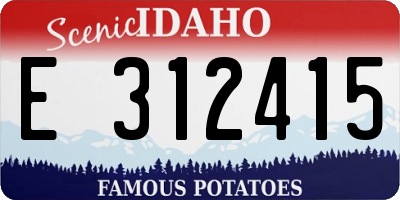ID license plate E312415