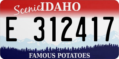 ID license plate E312417