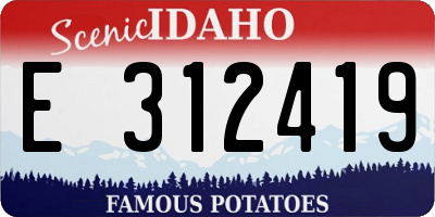 ID license plate E312419