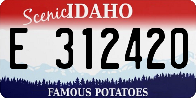ID license plate E312420