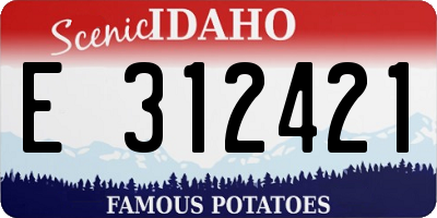 ID license plate E312421