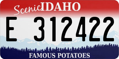 ID license plate E312422
