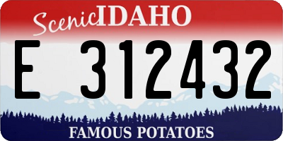 ID license plate E312432