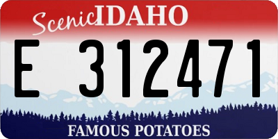 ID license plate E312471