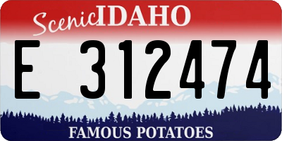 ID license plate E312474