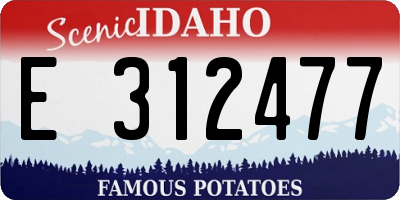 ID license plate E312477