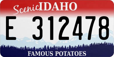 ID license plate E312478