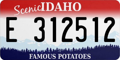 ID license plate E312512