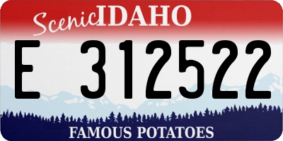 ID license plate E312522