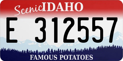 ID license plate E312557