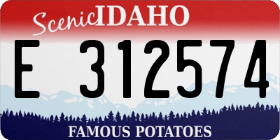 ID license plate E312574