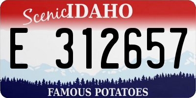 ID license plate E312657