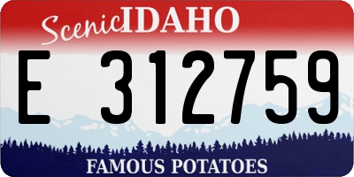 ID license plate E312759