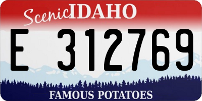 ID license plate E312769