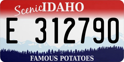 ID license plate E312790