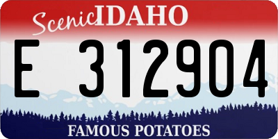 ID license plate E312904