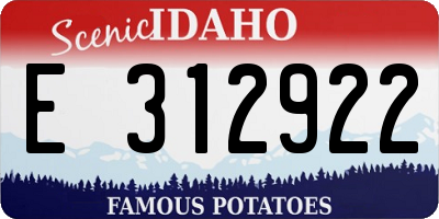 ID license plate E312922