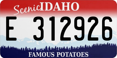 ID license plate E312926