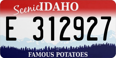 ID license plate E312927
