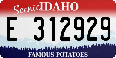 ID license plate E312929