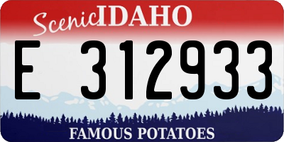 ID license plate E312933