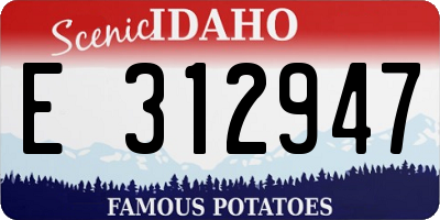 ID license plate E312947