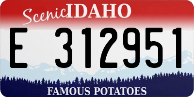 ID license plate E312951