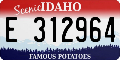 ID license plate E312964
