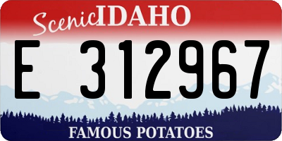 ID license plate E312967