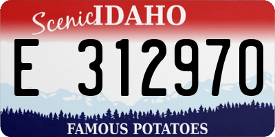 ID license plate E312970