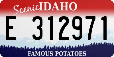 ID license plate E312971