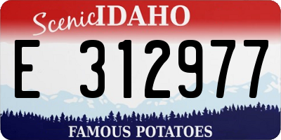ID license plate E312977