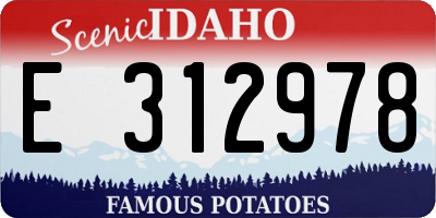 ID license plate E312978