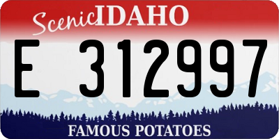 ID license plate E312997